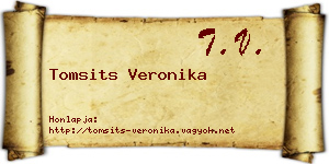 Tomsits Veronika névjegykártya